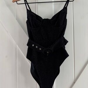 *Rare* JONATHAN SIMKHAI Signature Noa Women’s Shimmery Black Small Swimsuit